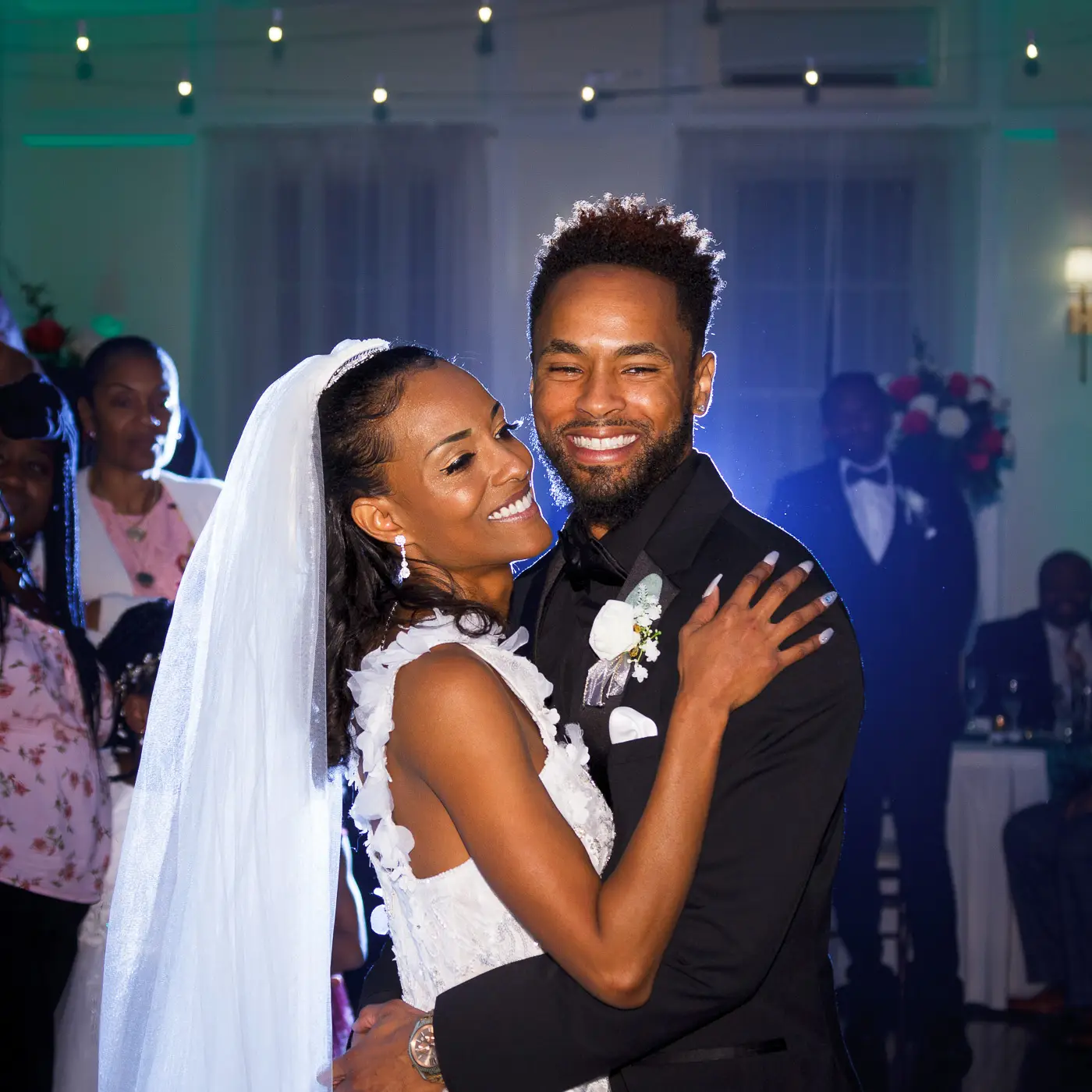 Virginia wedding photographer capturing a romantic first dance by a Norfolk event photography specialist.
